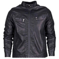 Jaqueta de Couro Masculina Forrada para Inverno